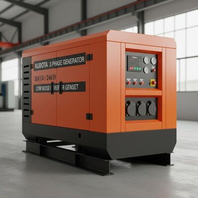 Generador de inversor de alta calidad KUBOTA Generadores de 3 fases 30kva 24kw Generador diesel Genset silencioso Silencioso y bajo ruido